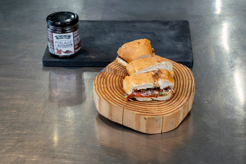 Ciabattina Peperoni, Maionese, Perlage® di Acciughe e Prezzemolo - Chef Marcello Trentini