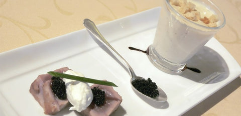 Tataki di tonno al Burro con Tartufo e Perlage