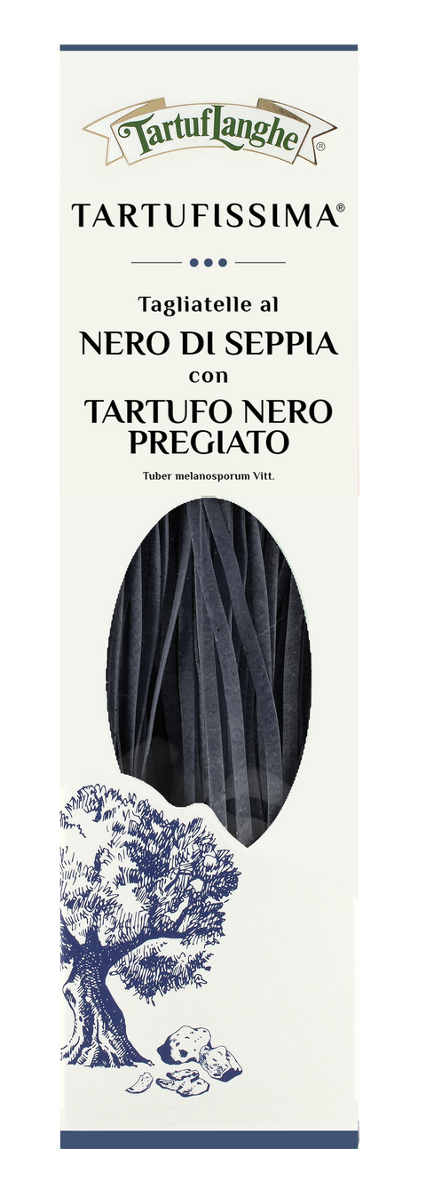 TARTUFISSIMA Tagliatelle con Nero di Seppia e Tartufo Nero Pregiato